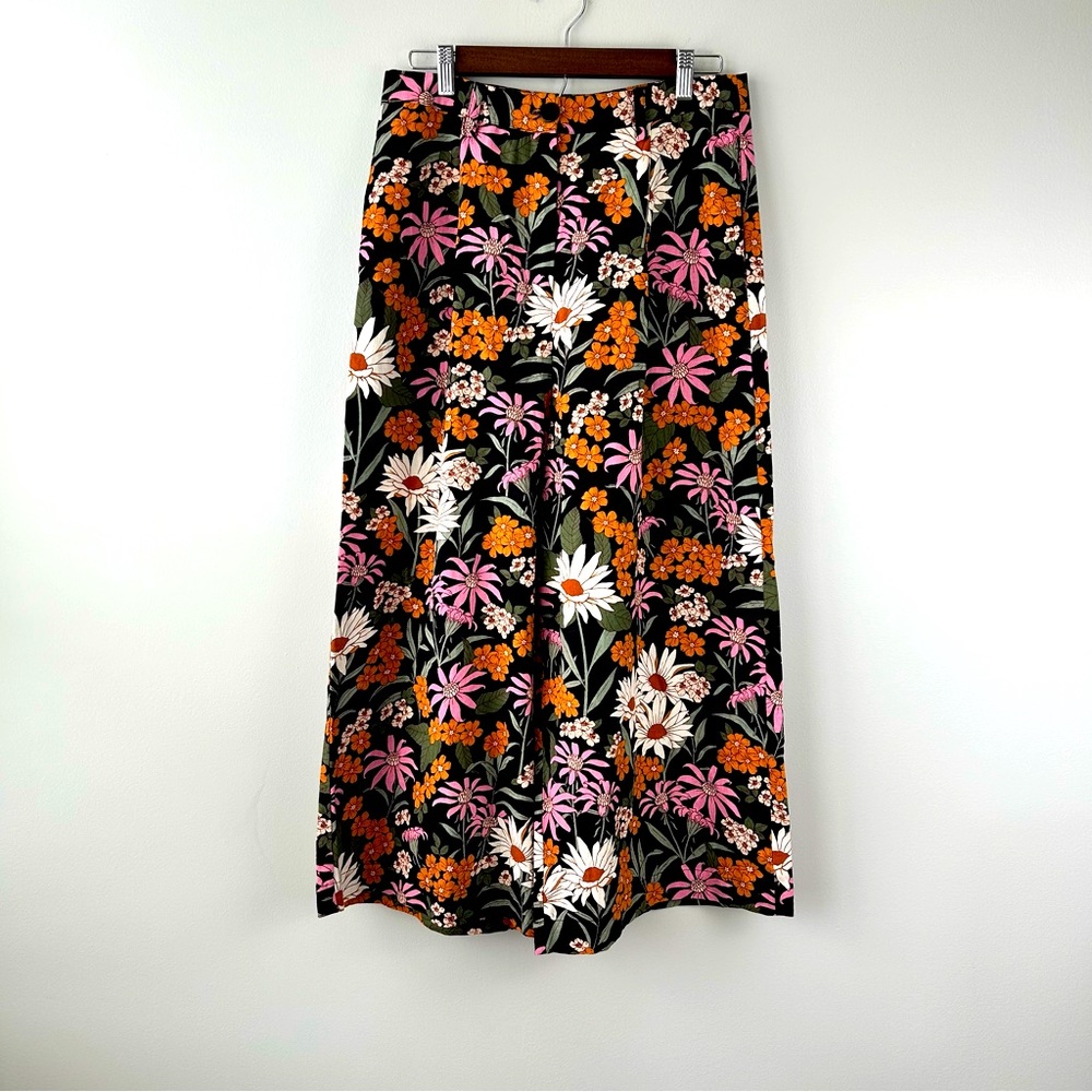 Princess Highway wide leg pants/skort in vintage inspired floral print SZ 12 AU